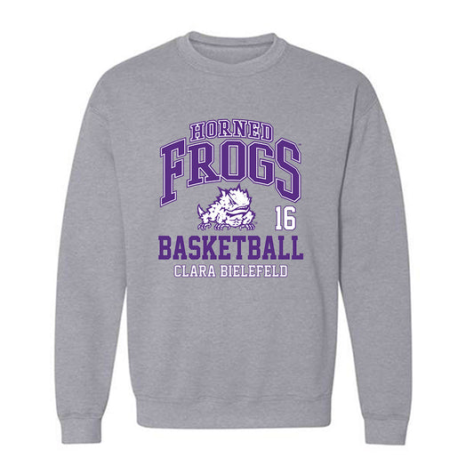 TCU - NCAA Women's Basketball : Clara Bielefeld - Classic Fashion Shersey Crewneck Sweatshirt-0