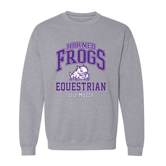 TCU - NCAA Equestrian : Lily Muzzy - Classic Fashion Shersey Crewneck Sweatshirt-0