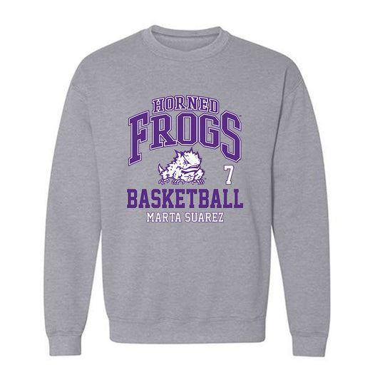 TCU - NCAA Women's Basketball : Marta Suarez - Classic Fashion Shersey Crewneck Sweatshirt-0
