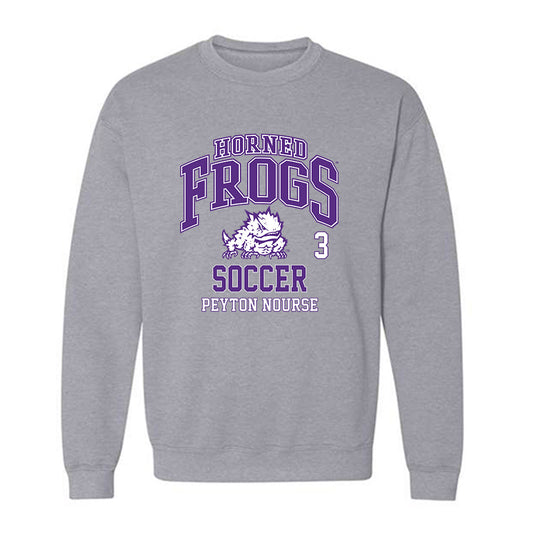 TCU - NCAA Women's Soccer : Peyton Nourse - Classic Fashion Shersey Crewneck Sweatshirt-0