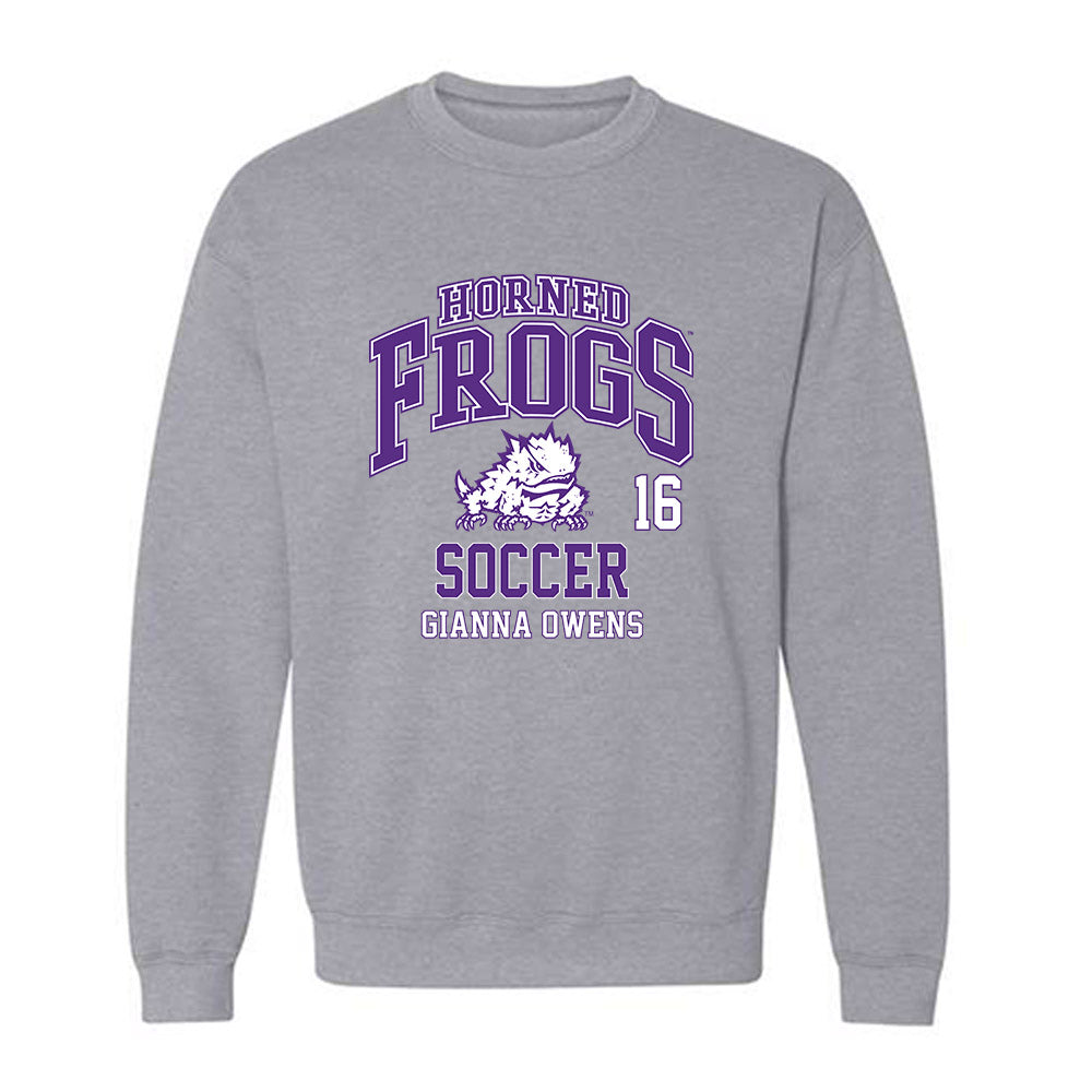 TCU - NCAA Women's Soccer : Gianna Owens - Classic Fashion Shersey Crewneck Sweatshirt-0