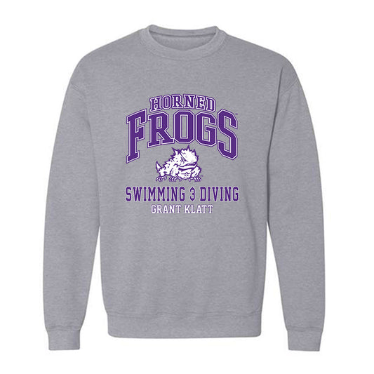 TCU - NCAA Men's Swimming & Diving : Grant Klatt - Classic Fashion Shersey Crewneck Sweatshirt-0