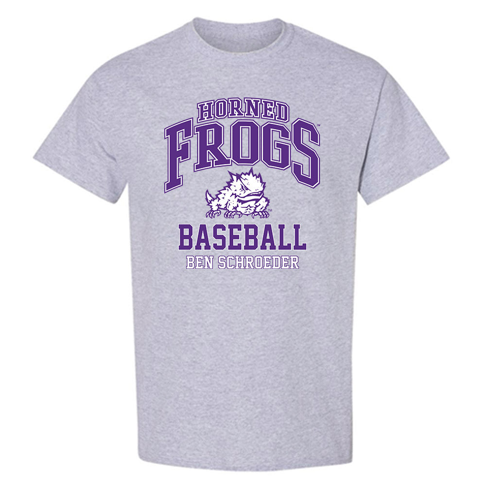 TCU - NCAA Baseball : Ben Schroeder - Classic Fashion Shersey T-Shirt-0