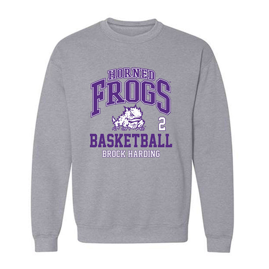 TCU - NCAA Men's Basketball : Brock Harding - Classic Fashion Shersey Crewneck Sweatshirt-0