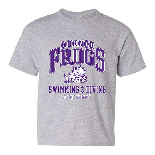 TCU - NCAA Men's Swimming & Diving : Alec Purdy - Classic Fashion Shersey Youth T-Shirt-0