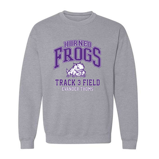 TCU - NCAA Men's Track & Field : Evander ThomS - Classic Fashion Shersey Crewneck Sweatshirt-0