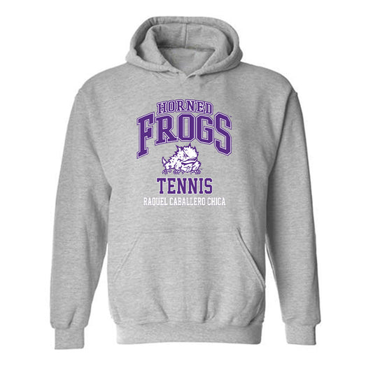 TCU - NCAA Women's Tennis : Raquel Caballero Chica - Classic Fashion Shersey Hooded Sweatshirt-0