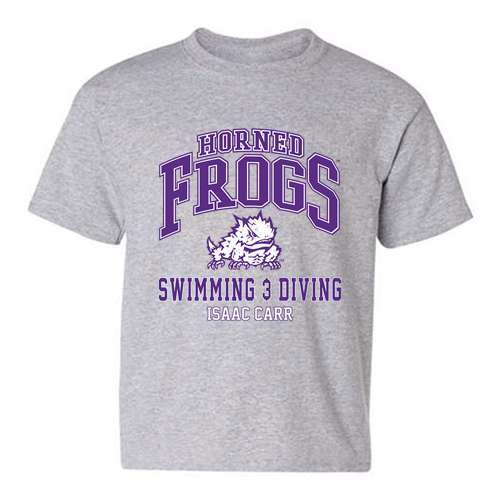 TCU - NCAA Men's Swimming & Diving : Isaac Carr - Classic Fashion Shersey Youth T-Shirt-0