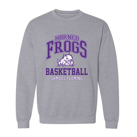 TCU - NCAA Men's Basketball : Samuel Fleming - Classic Fashion Shersey Crewneck Sweatshirt-0