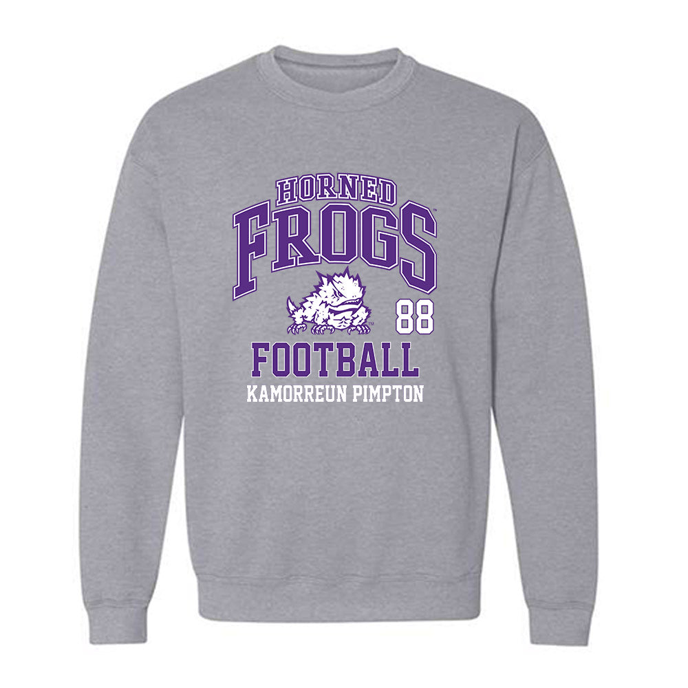 TCU - NCAA Football : KaMorreun Pimpton - Classic Fashion Shersey Crewneck Sweatshirt-0