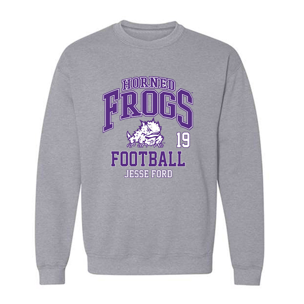 TCU - NCAA Football : Jesse Ford - Classic Fashion Shersey Crewneck Sweatshirt-0