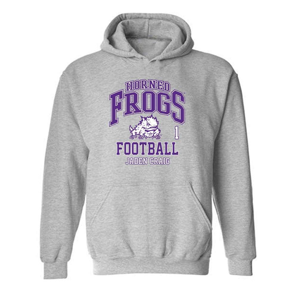 TCU - NCAA Football : Jaden Craig - Classic Fashion Shersey Hooded Sweatshirt-0