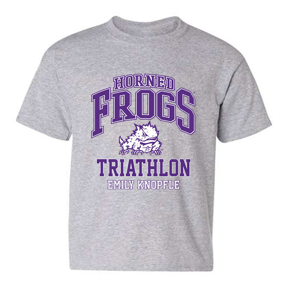 TCU - NCAA Triathlon : Emily Knopfle - Classic Fashion Shersey Youth T-Shirt-0