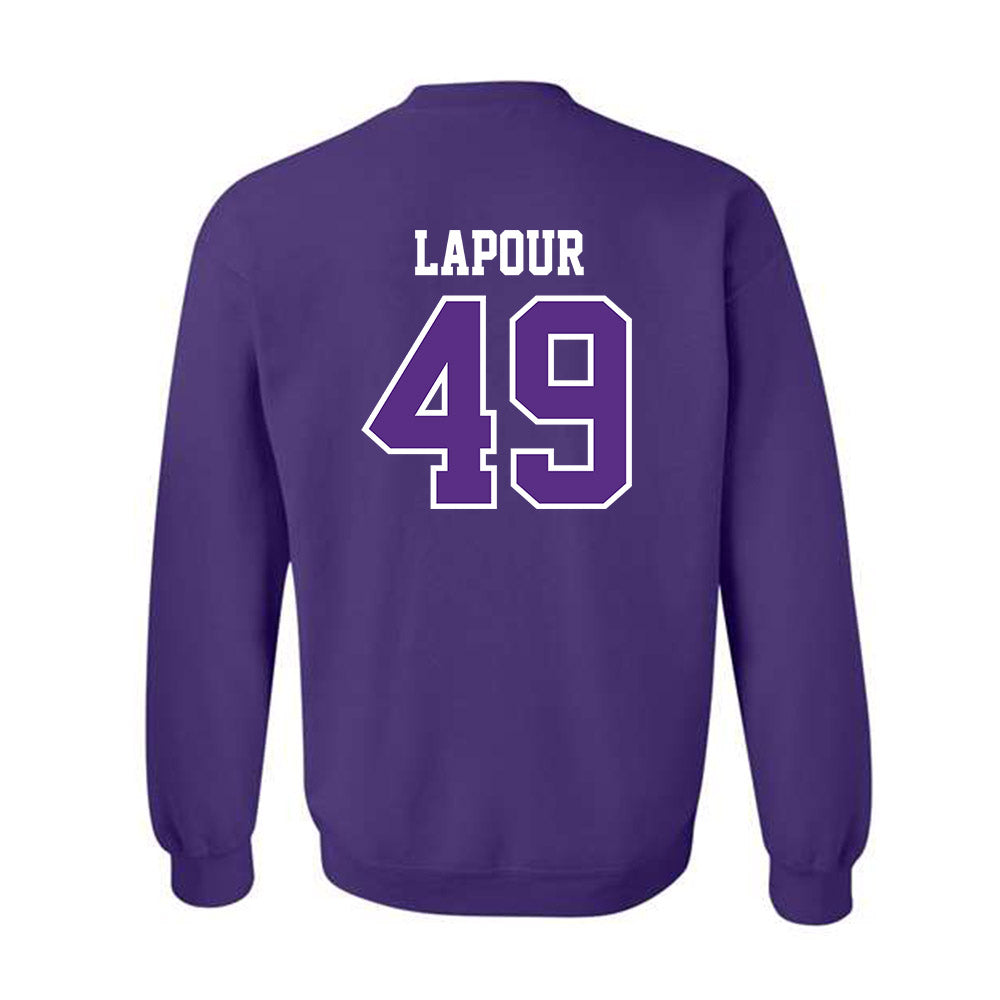 TCU - NCAA Baseball : Tommy LaPour - Classic Fashion Shersey Crewneck Sweatshirt-1