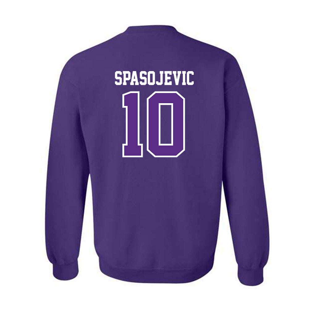 TCU - NCAA Men's Basketball : Milos Spasojevic - Classic Fashion Shersey Crewneck Sweatshirt-1