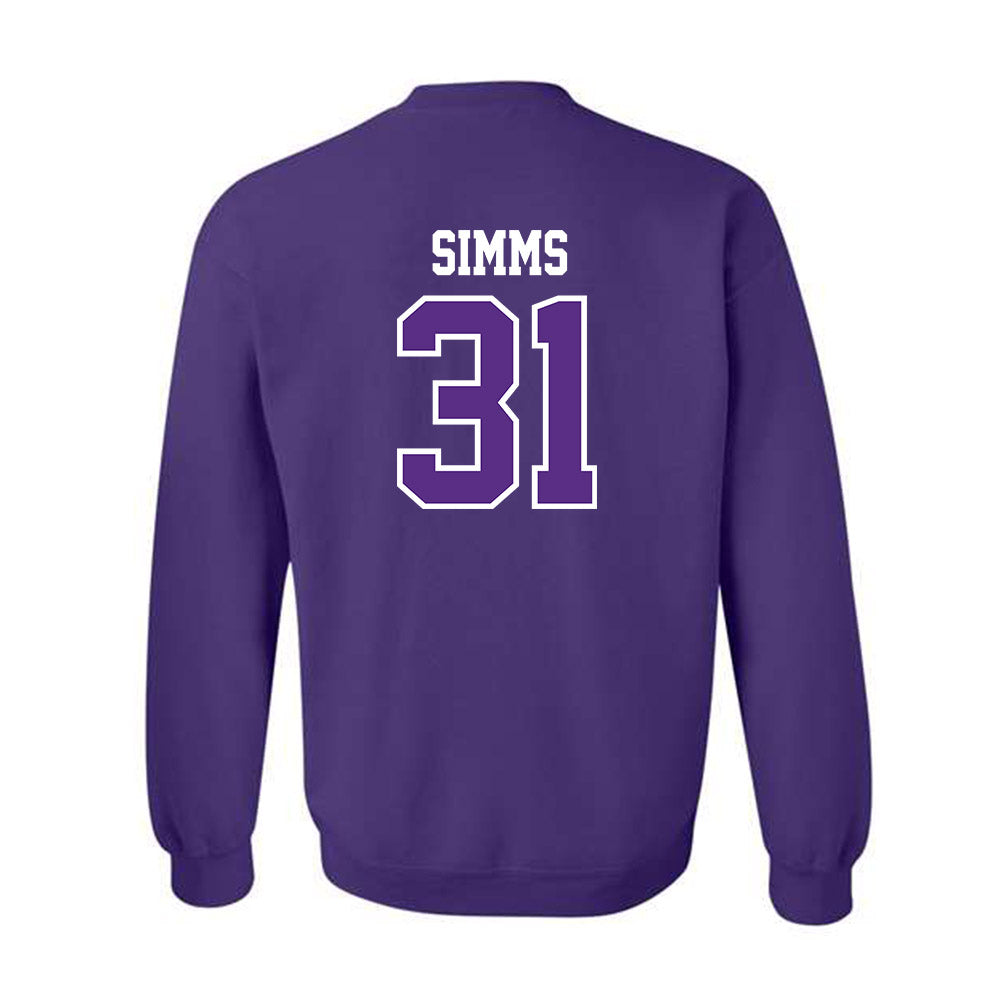 TCU - NCAA Football : Julius Simms - Classic Fashion Shersey Crewneck Sweatshirt-1
