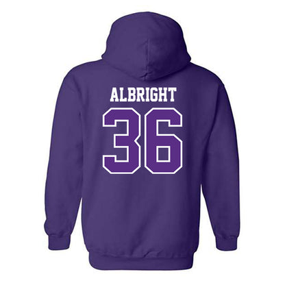 TCU - NCAA Football : Joseph Albright - Classic Fashion Shersey Hooded Sweatshirt-1