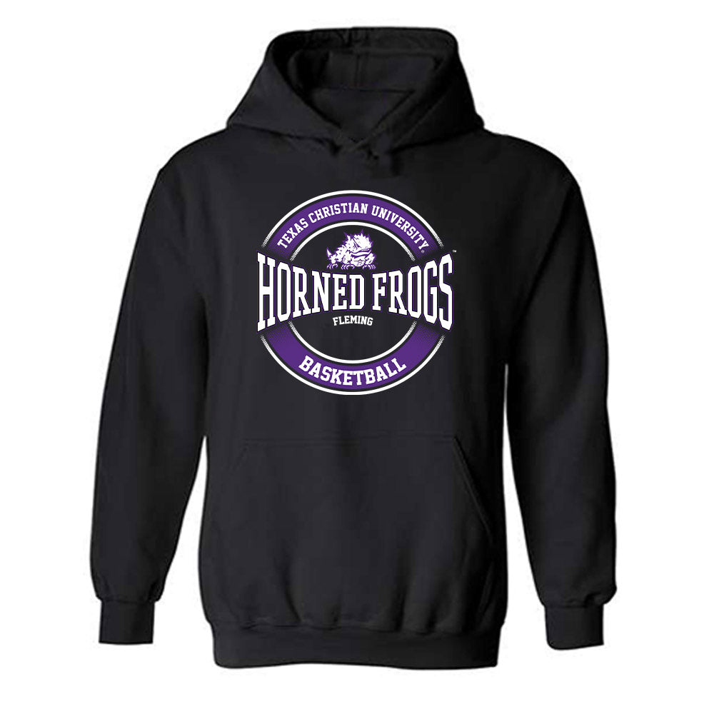 TCU - NCAA Men's Basketball : Samuel Fleming - Classic Fashion Shersey Hooded Sweatshirt-0