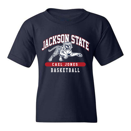 Jackson State - NCAA Men's Basketball : Cael Jones - Classic Fashion Shersey Youth T-Shirt-0