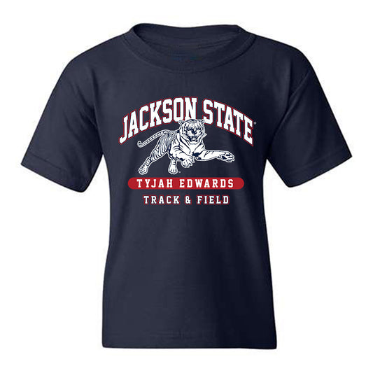 Jackson State - NCAA Men's Track & Field : Tyjah Edwards - Classic Fashion Shersey Youth T-Shirt-0