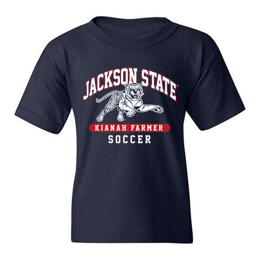 Jackson State - NCAA Women's Soccer : Kianah Farmer - Classic Fashion Shersey Youth T-Shirt-0