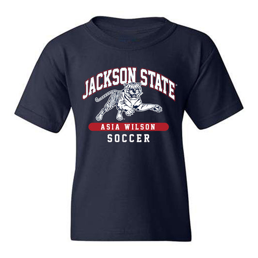 Jackson State - NCAA Women's Soccer : Asia Wilson - Classic Fashion Shersey Youth T-Shirt-0