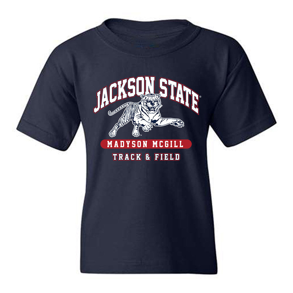Jackson State - NCAA Women's Track & Field : Madyson McGill - Classic Fashion Shersey Youth T-Shirt-0