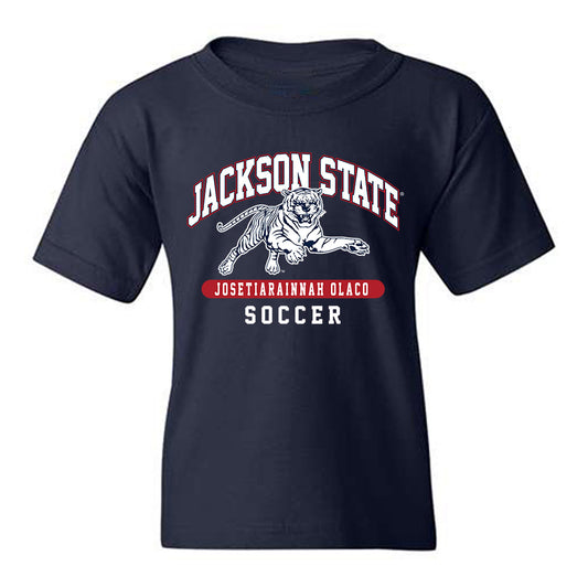 Jackson State - NCAA Women's Soccer : Josetiarainnah Olaco - Classic Fashion Shersey Youth T-Shirt-0