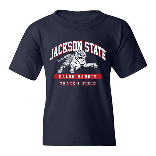 Jackson State - NCAA Men's Track & Field : Dalon Harris - Classic Fashion Shersey Youth T-Shirt-0