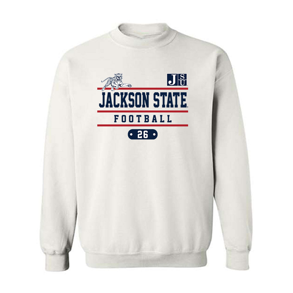Jackson State - NCAA Football : Josh Higgins - Classic Fashion Shersey Crewneck Sweatshirt-0