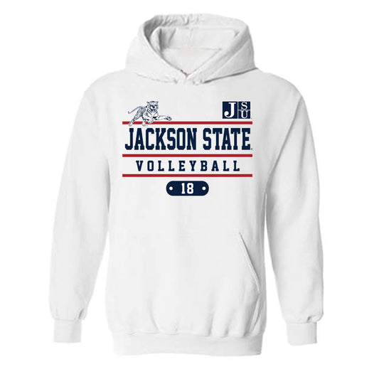 Jackson State - NCAA Women's Volleyball : Kayla Troutman - Classic Fashion Shersey Hooded Sweatshirt-0