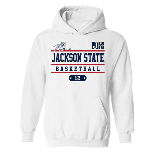 Jackson State - NCAA Men's Basketball : Delyle Williams - Classic Fashion Shersey Hooded Sweatshirt-0