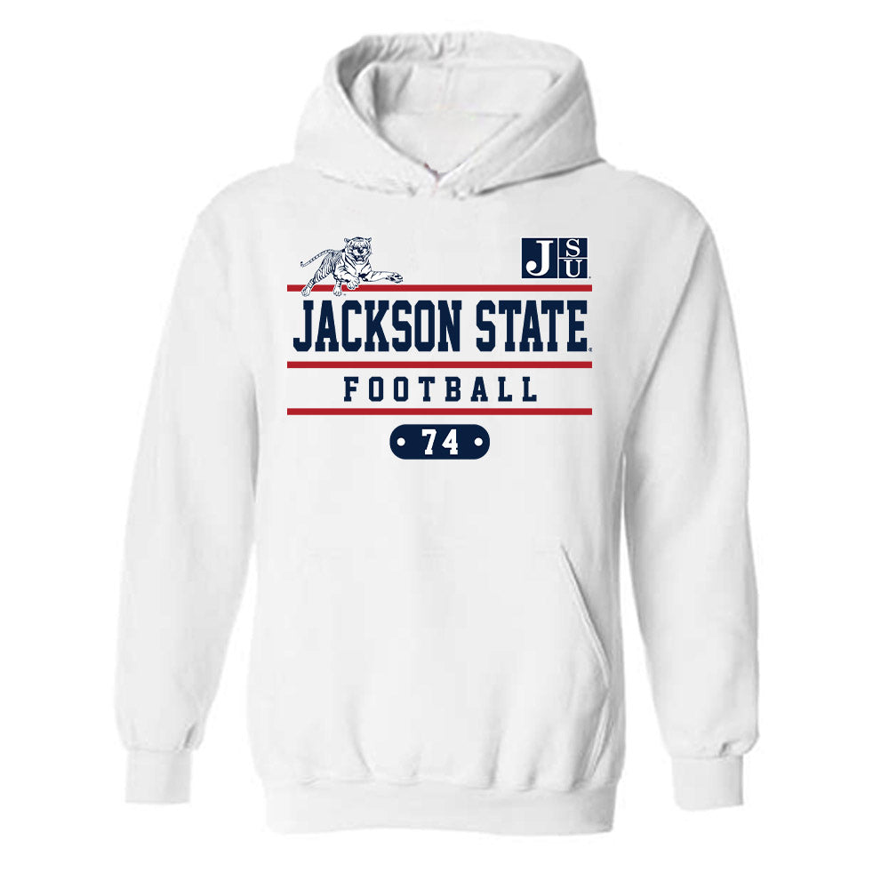 Jackson State - NCAA Football : DAndre Townes Blue - Classic Fashion Shersey Hooded Sweatshirt-0