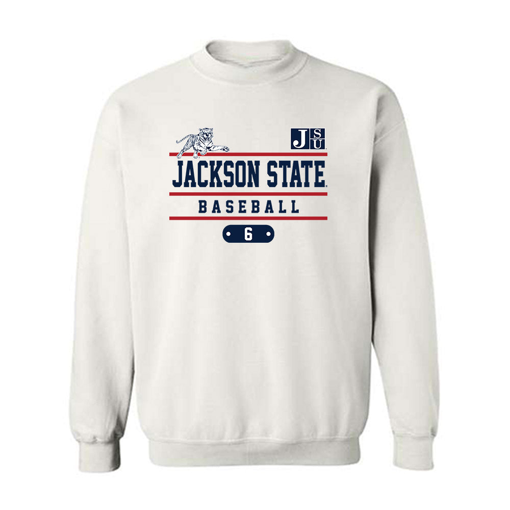 Jackson State - NCAA Baseball : Trey Gray - Classic Fashion Shersey Crewneck Sweatshirt-0