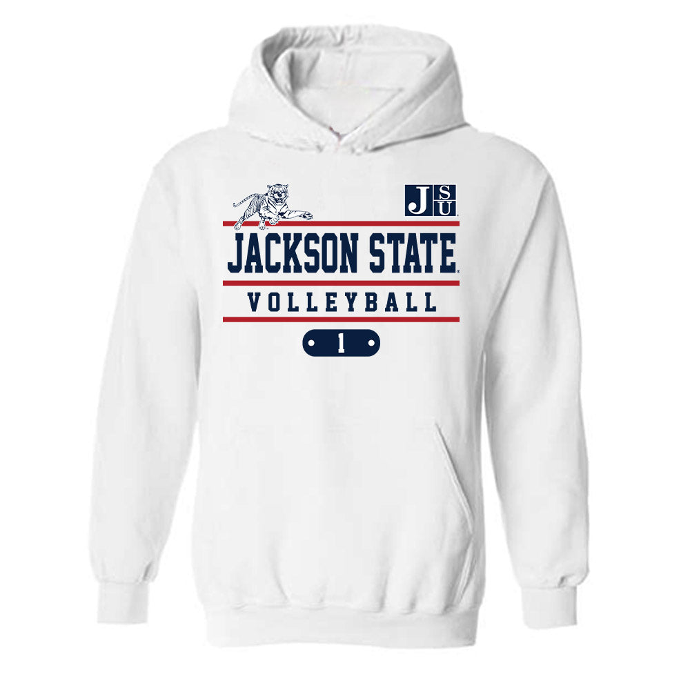 Jackson State - NCAA Women's Volleyball : Hope Briggs - Classic Fashion Shersey Hooded Sweatshirt-0