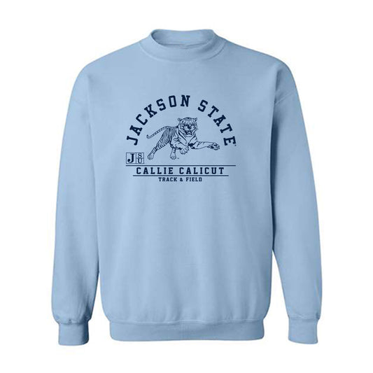 Jackson State - NCAA Women's Track & Field : Callie Calicut - Classic Fashion Shersey Crewneck Sweatshirt-0