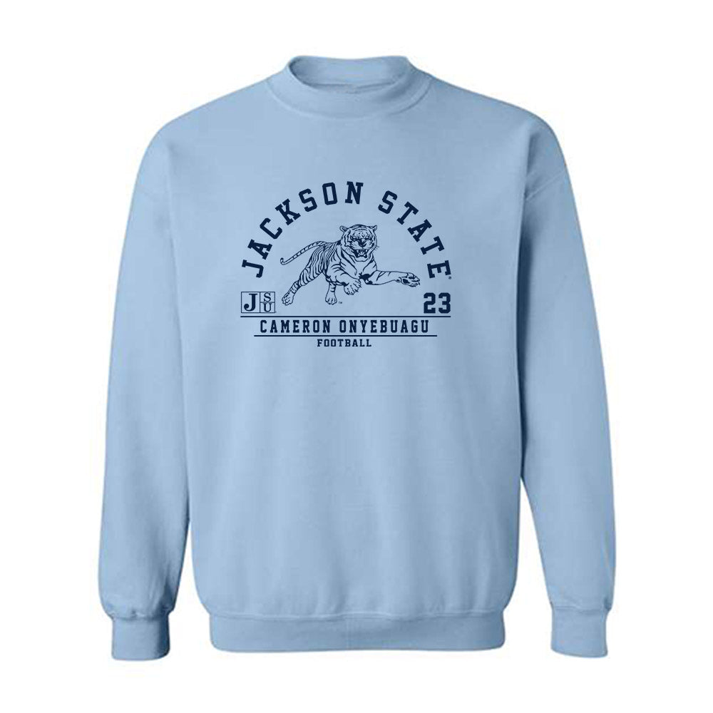 Jackson State - NCAA Football : Cameron Onyebuagu - Classic Fashion Shersey Crewneck Sweatshirt-1