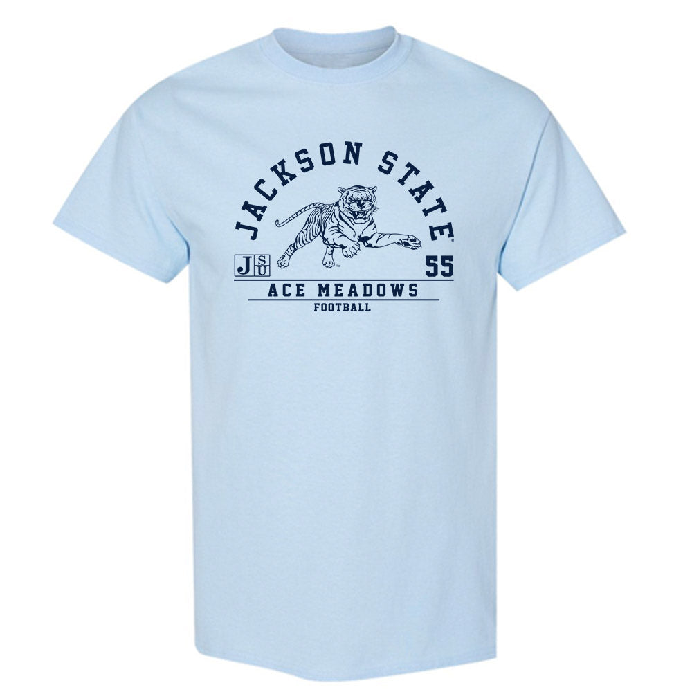 Jackson State - NCAA Football : Ace Meadows - Classic Fashion Shersey T-Shirt-0