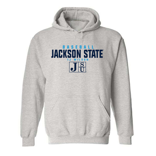 Jackson State - NCAA Baseball : TJ Wilson - Classic Fashion Shersey Hooded Sweatshirt-0