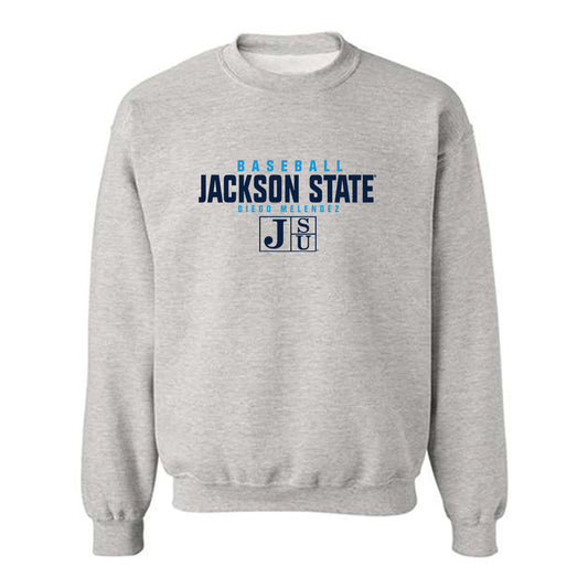 Jackson State - NCAA Baseball : Diego Melendez - Classic Fashion Shersey Crewneck Sweatshirt-0