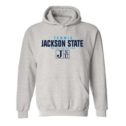 Jackson State - NCAA Women's Tennis : Polina Georgieva - Classic Fashion Shersey Hooded Sweatshirt-0
