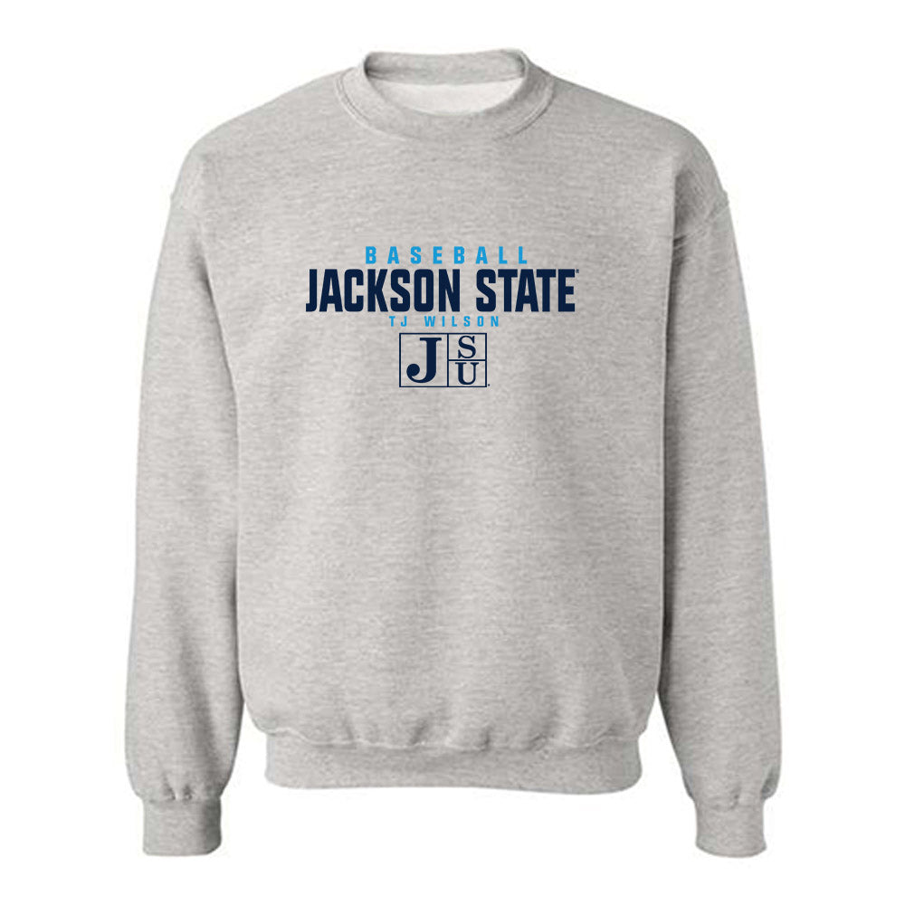 Jackson State - NCAA Baseball : TJ Wilson - Classic Fashion Shersey Crewneck Sweatshirt-0