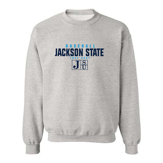 Jackson State - NCAA Baseball : Trey Gray - Classic Fashion Shersey Crewneck Sweatshirt-0