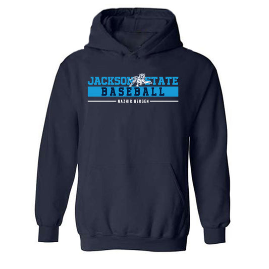 Jackson State - NCAA Baseball : Nazhir Bergen - Classic Fashion Shersey Hooded Sweatshirt-0