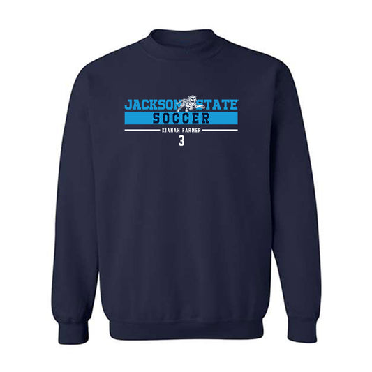 Jackson State - NCAA Women's Soccer : Kianah Farmer - Classic Fashion Shersey Crewneck Sweatshirt-0