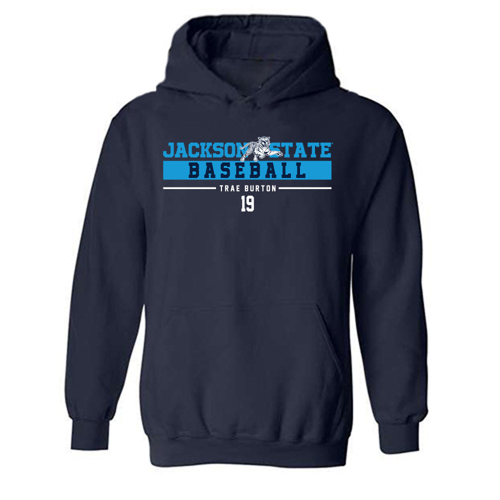 Jackson State - NCAA Baseball : Trae Burton - Classic Fashion Shersey Hooded Sweatshirt-0