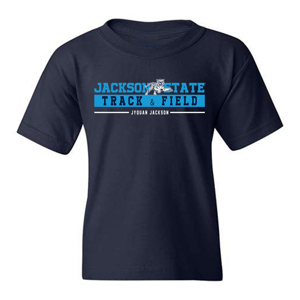 Jackson State - NCAA Men's Track & Field : Jyquan Jackson - Classic Fashion Shersey Youth T-Shirt-0