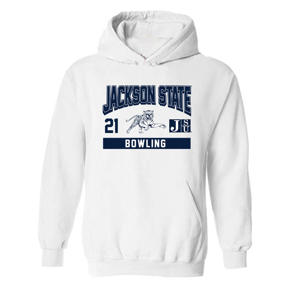 Jackson State - NCAA Women's Bowling : Paige Hubert - Classic Fashion Shersey Hooded Sweatshirt-0