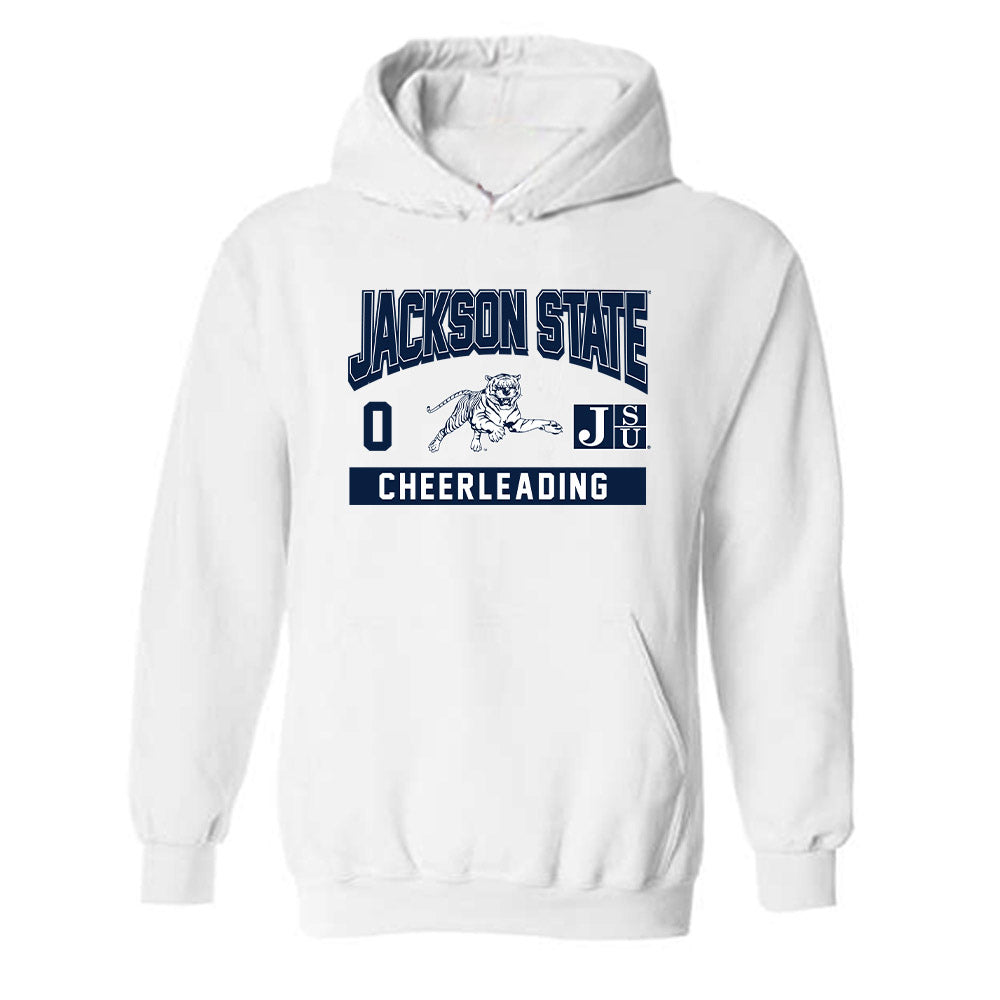 Jackson State - NCAA Cheerleading : Jimisha Thomas - Classic Fashion Shersey Hooded Sweatshirt-0