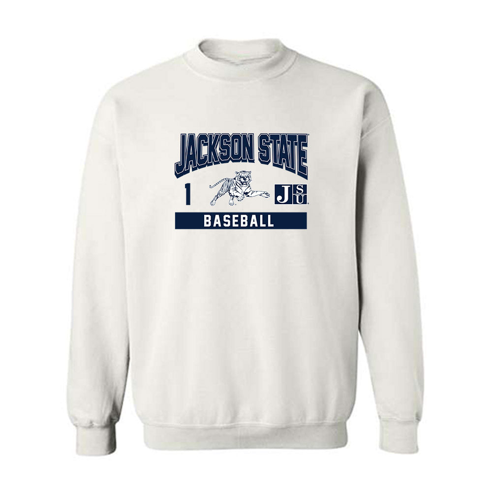 Jackson State - NCAA Baseball : TJ Wilson - Classic Fashion Shersey Crewneck Sweatshirt-0
